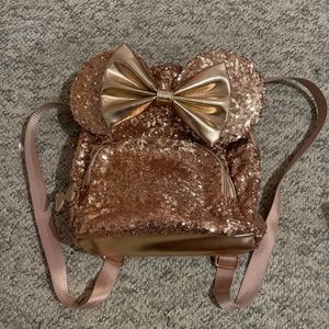Rose Gold Disney Mickey Ear Mini Backpack